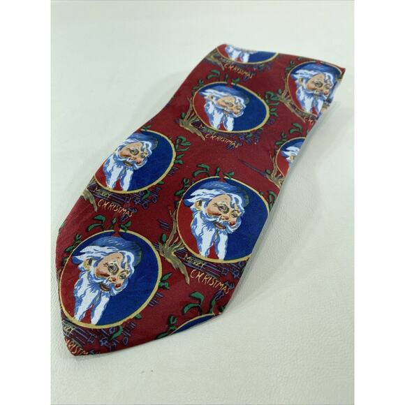 Jingle Bells Santa Claus Polyester 58” Christmas Tie - Picture 1 of 3